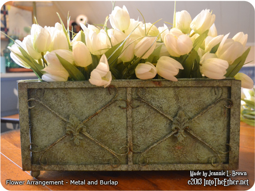 Flower Arrangement: Metal Box