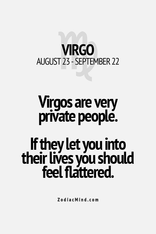 virgos are private people