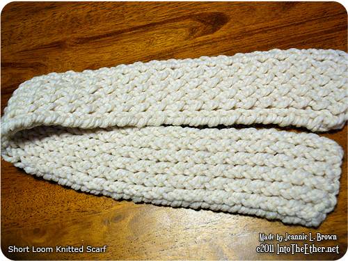 Short Loom Knitted Scarf
