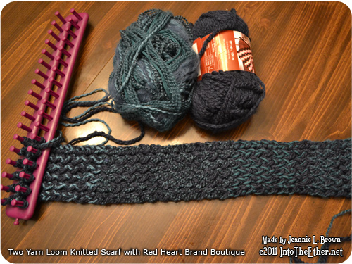 Two Yarn Loom Knitted Scarf with Boutique – WIP