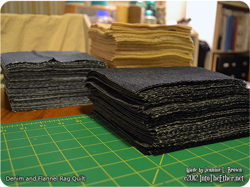 Denim and Flannel Rag Quilt – Stage One