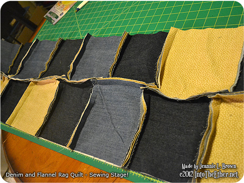 Denim and Flannel Rag Quilt – Sewing Stage!