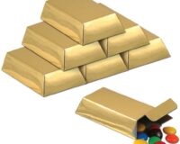 Foil Gold Bar Favor Boxes Party Accessory (1 count) (12/Pkg)