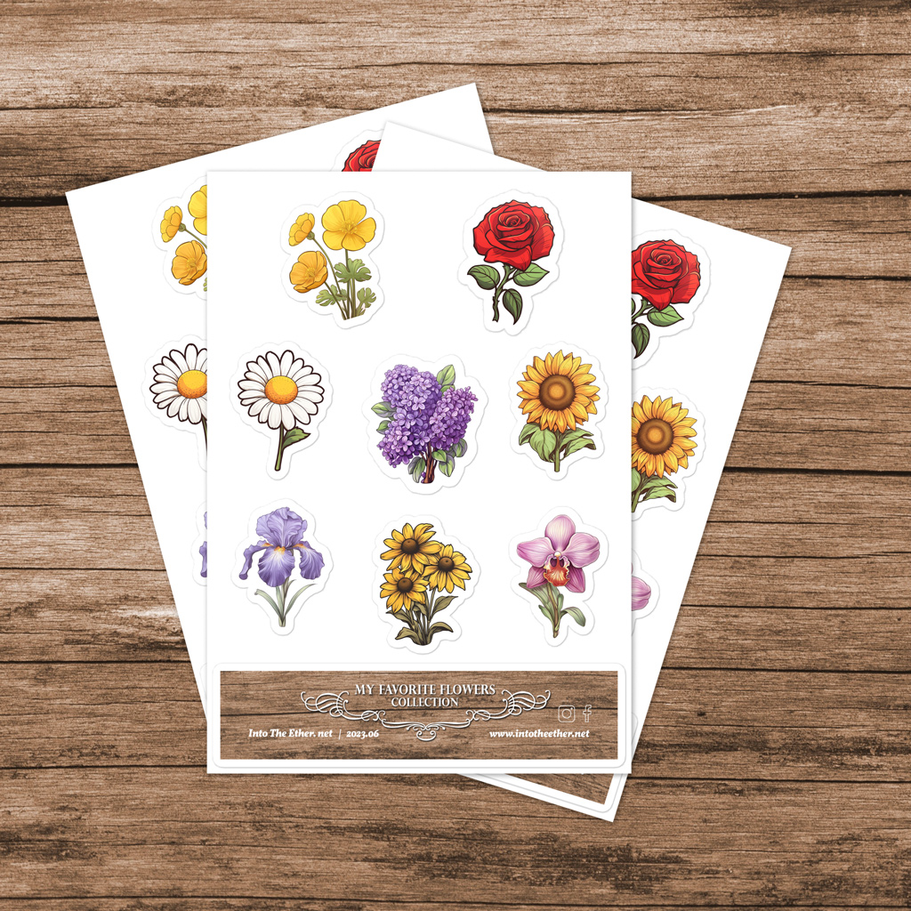 My Favorite Flowers Collection - Sticker Sheet