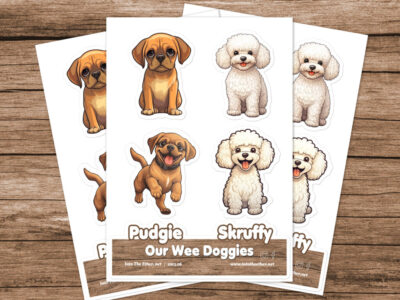 Our Wee Doggies - Pudgie & Skruffy - Sticker Sheet