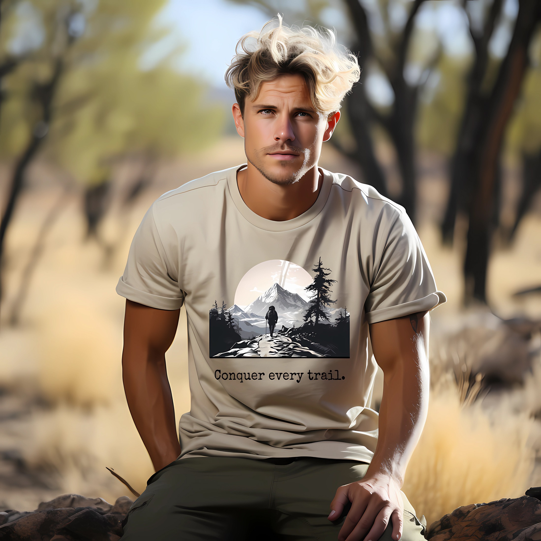 Conquer every trail. | Hiking Themed Shirts | Unisex t-shirt