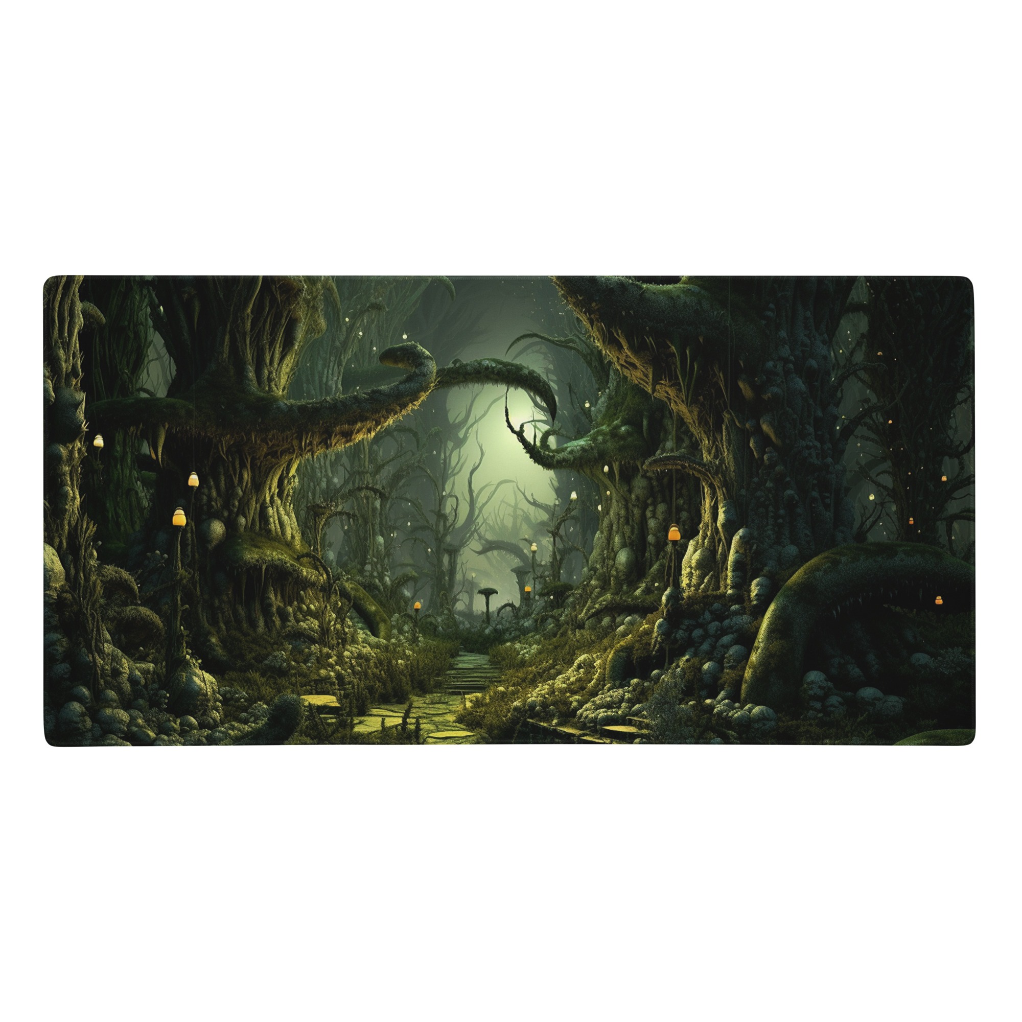 Mossy Veil Passage | Fantasy Artwork | Gaming mouse pad