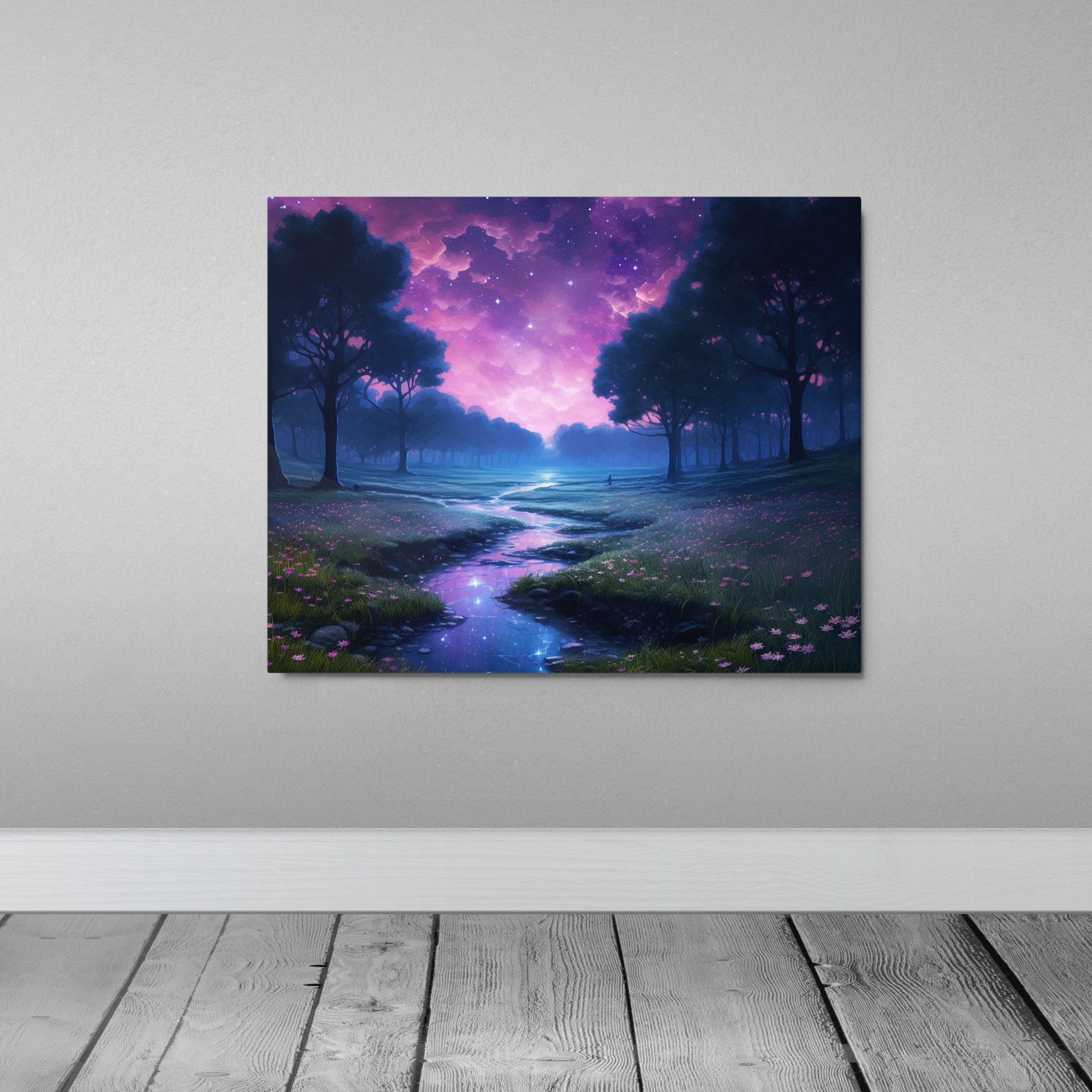 Walking Into The Ether | Glossy Metal Print