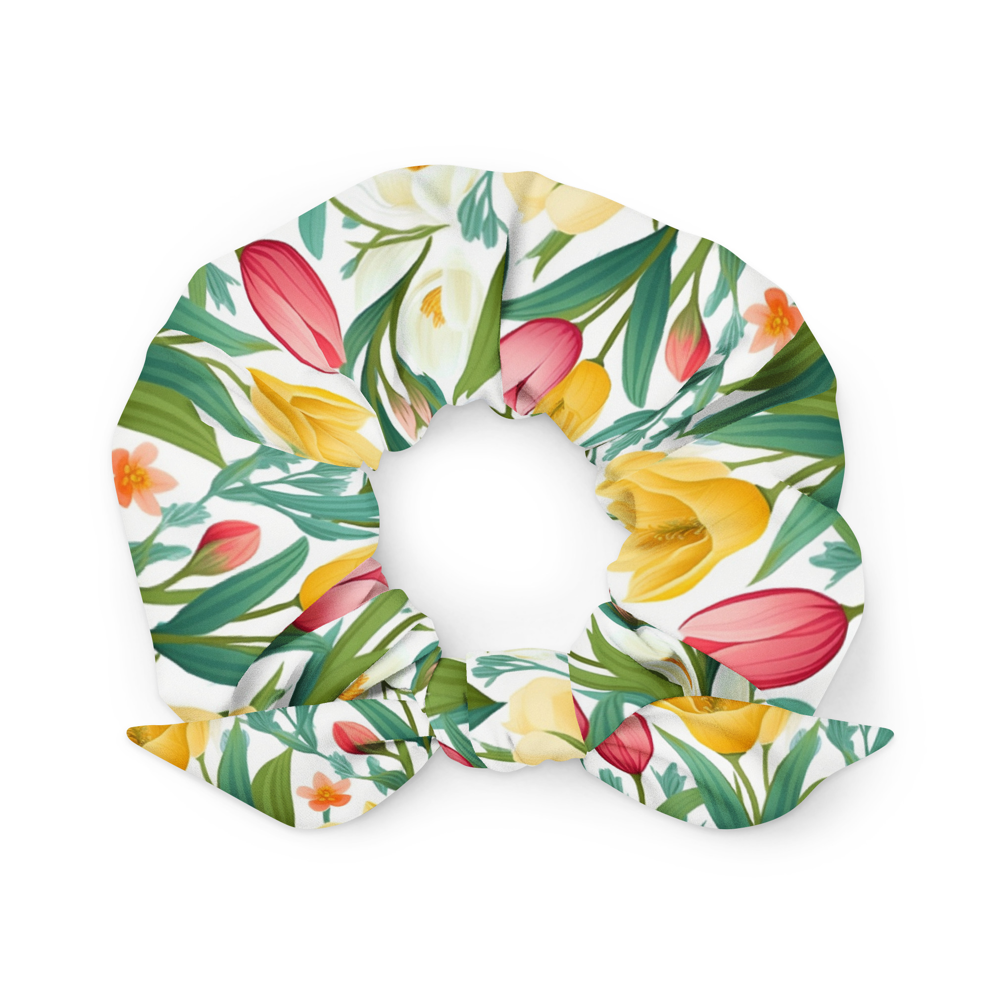 Springtime Floral | Recycled Fabric Scrunchies