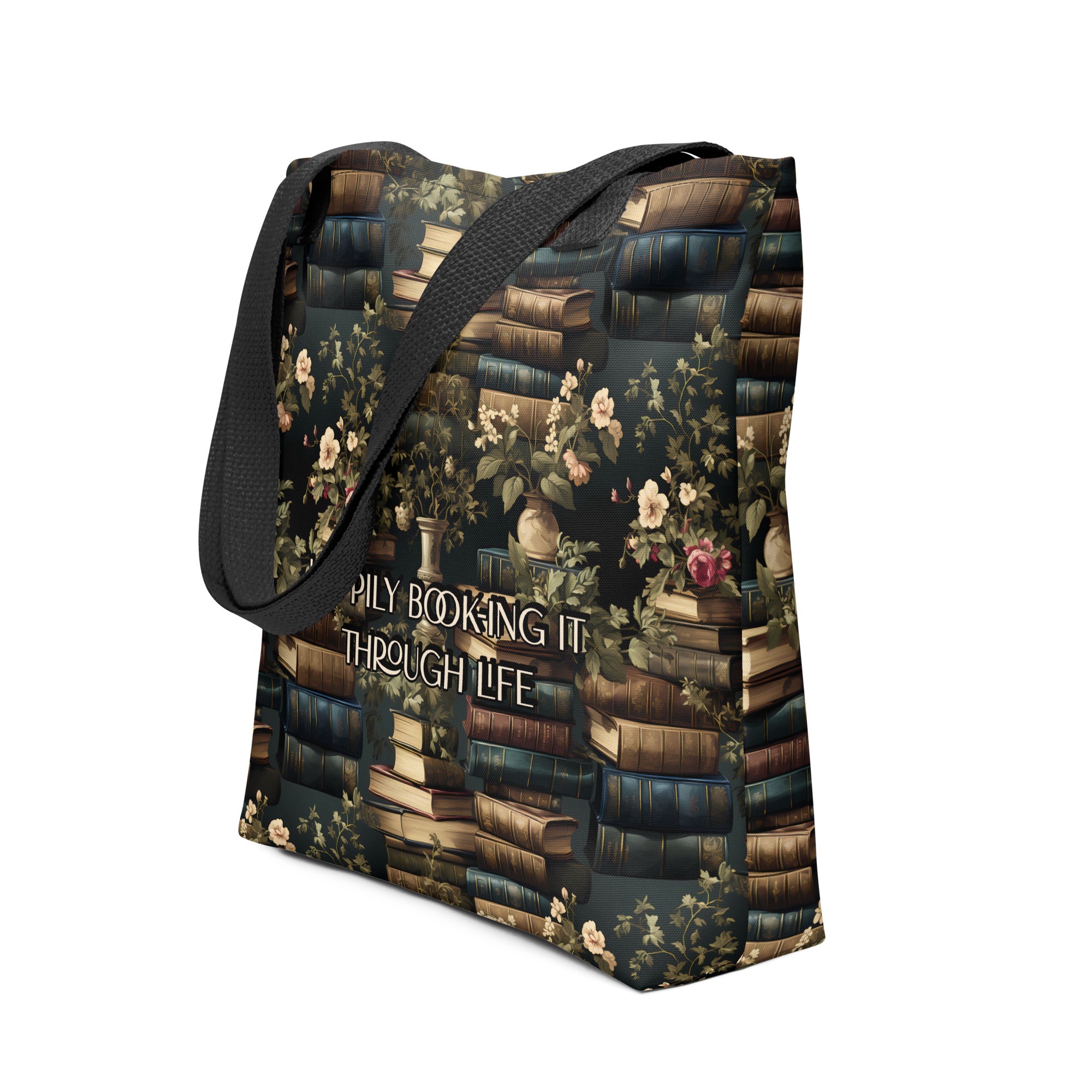 Happily Booking It Through Life | Gifts for bookworms | Tote bag