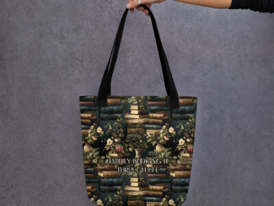 Happily Booking It Through Life | Gifts for bookworms | Tote bag