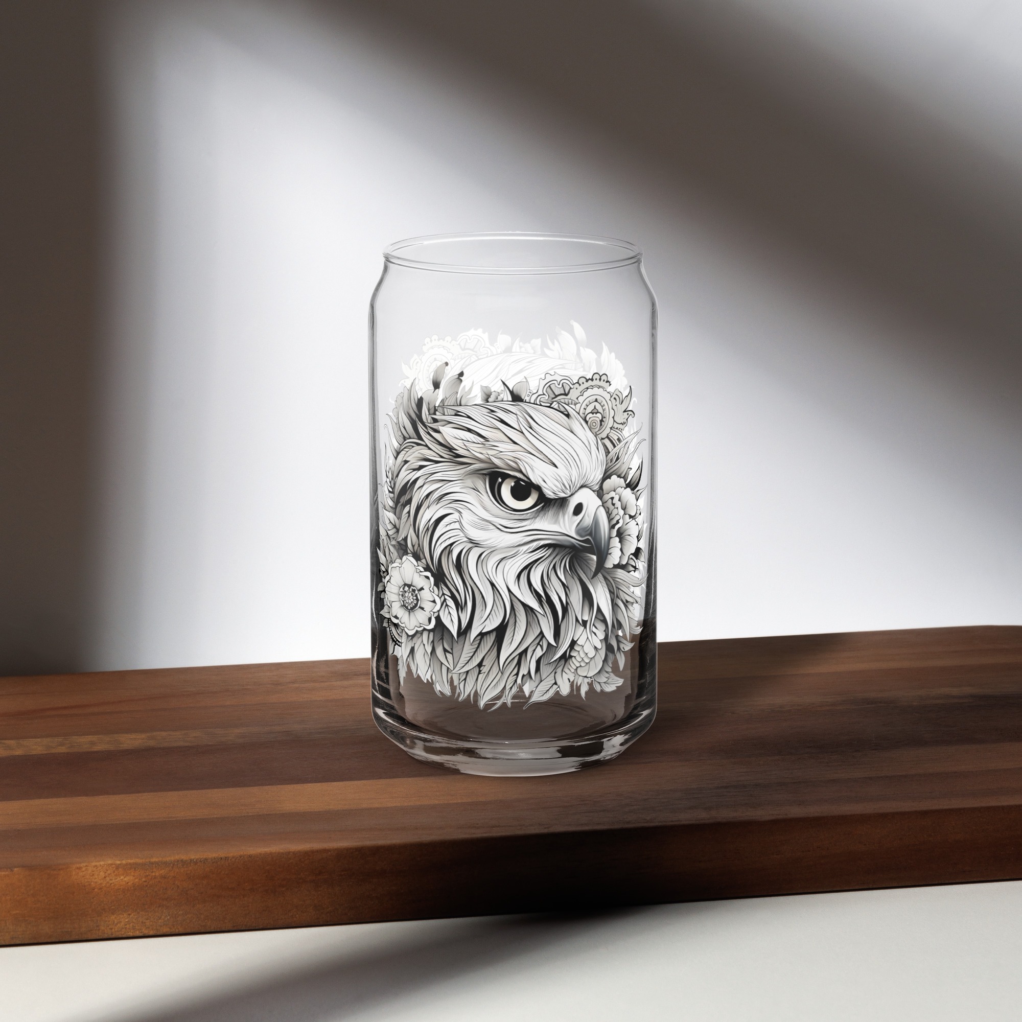 The Elaborate Eagle | Can-shaped glass