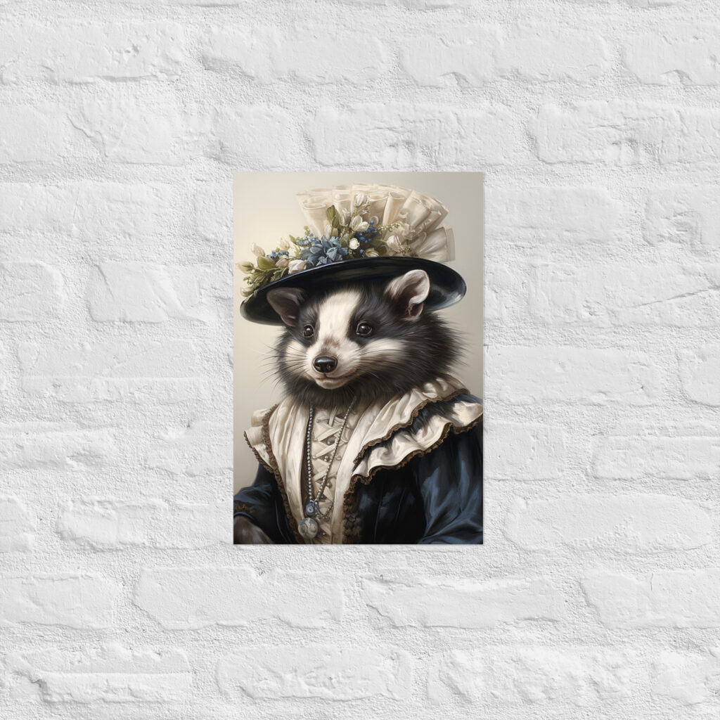 Miss Penelope Pungent Victorian Animal Portraits Series Poster