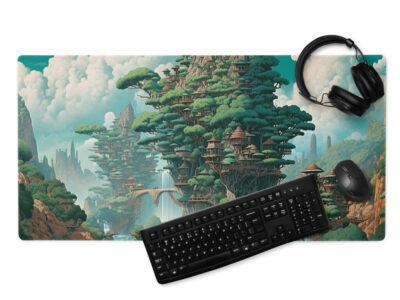Tree Haven | Fantasy Landscape | Gaming mouse pad 36 in. x 18 in.