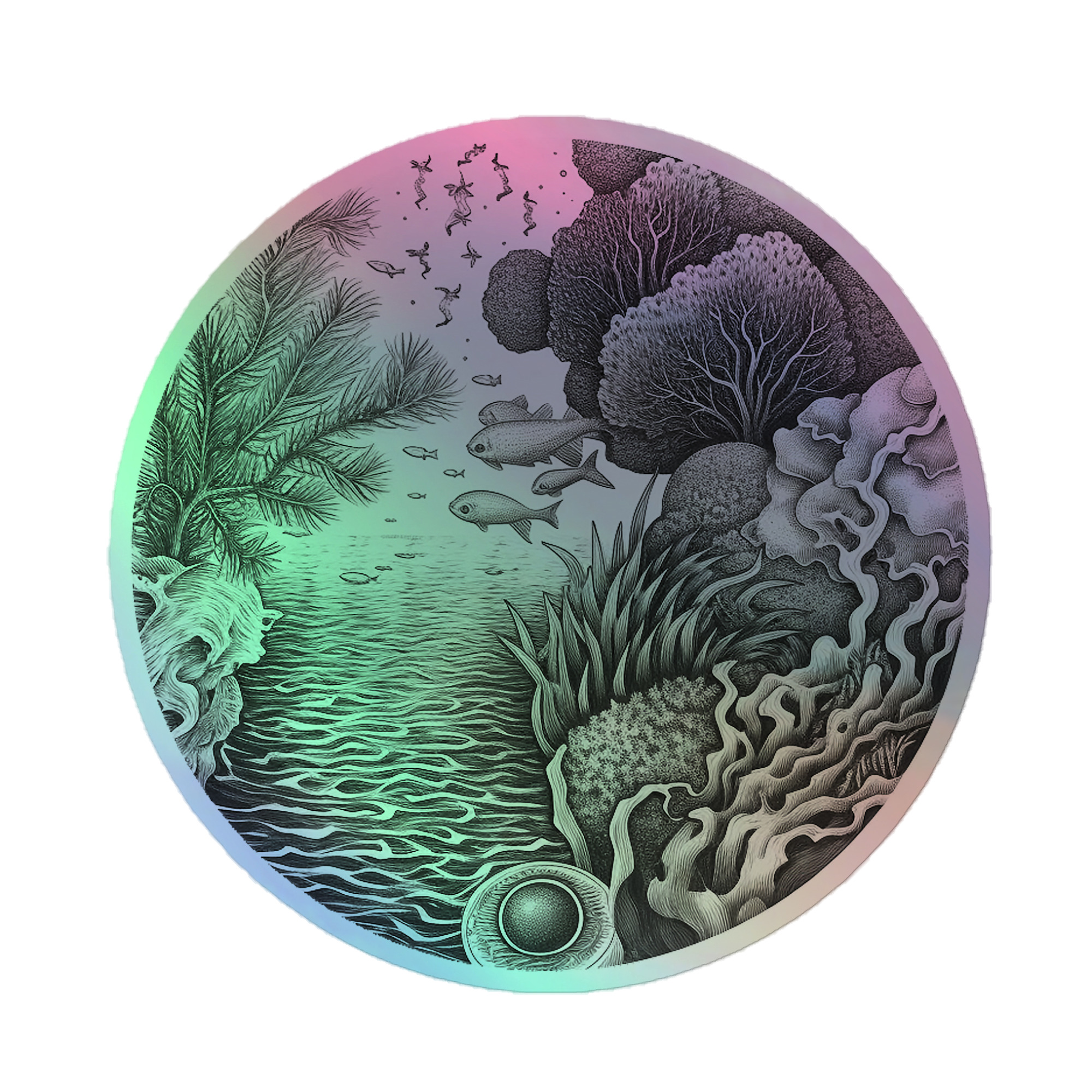 Portal of a Seascape - Holographic Sticker