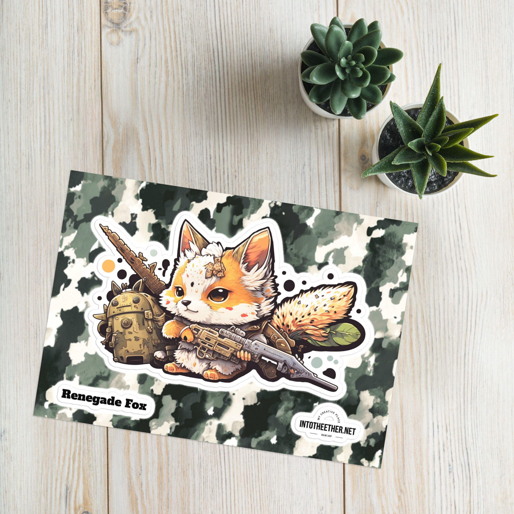 Renegade Fox | Fantasy Character Artwork | XL Sticker Sheet