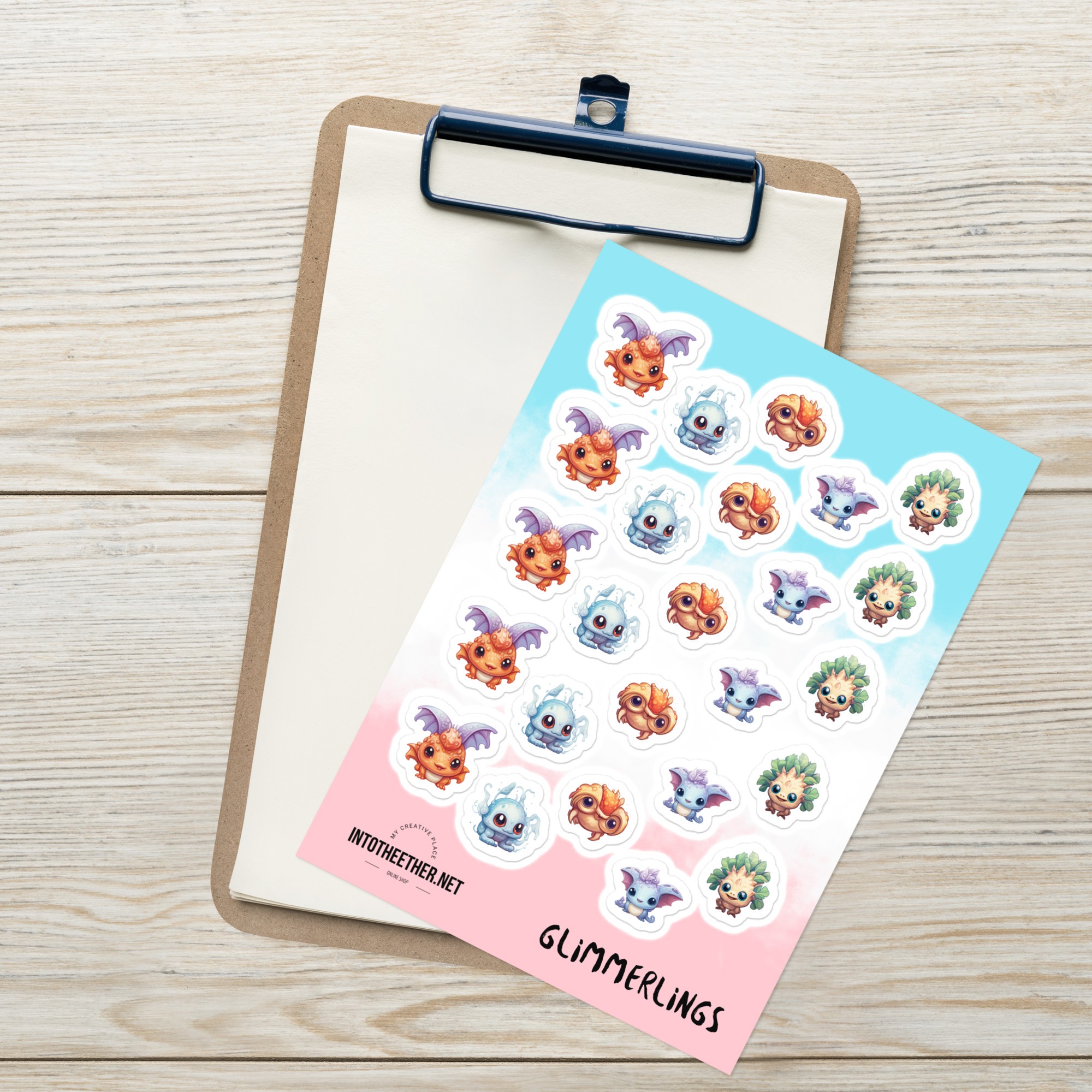 Glimmerlings! | Cute Fantasy Creatures | Gen 1 |  Planner / Sticker Sheets (25 pc.)