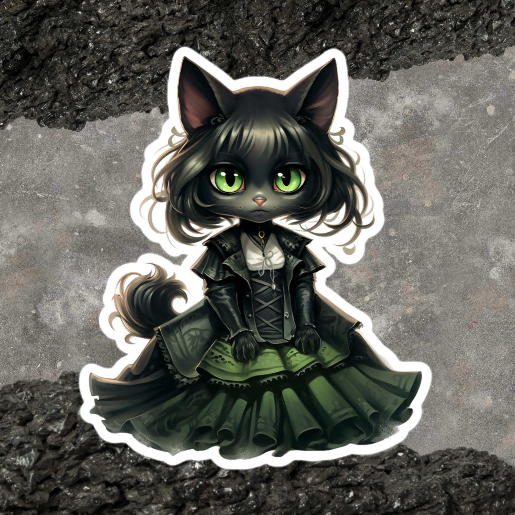 Luna | Gothic Kitten | Bubble-free stickers