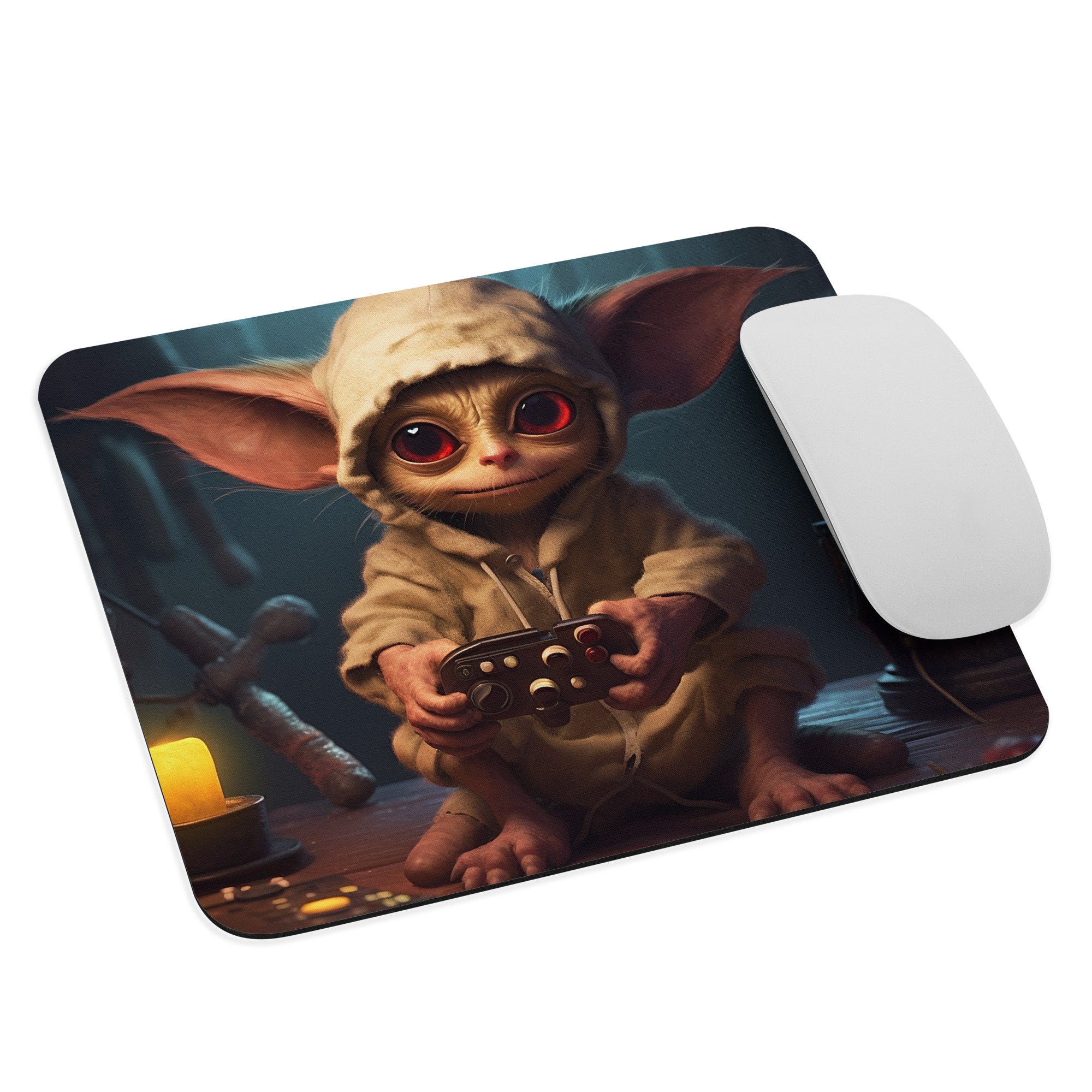Little Gremlin Gamer | Fantasy Artwork | Mouse pad