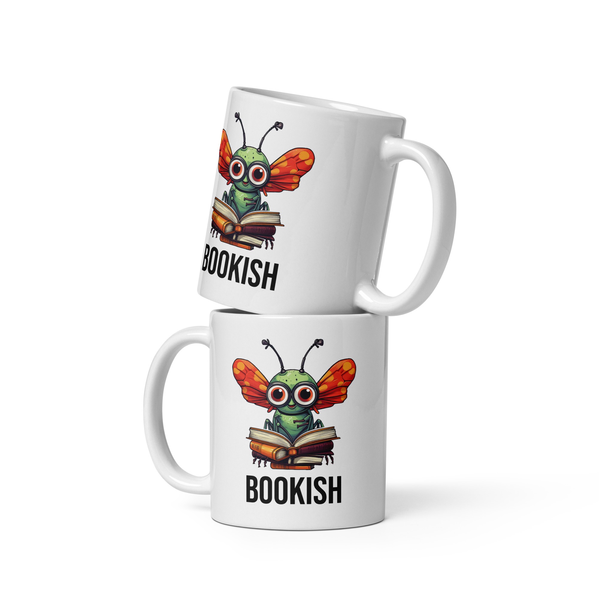 Bookish | Book Bug! | White glossy mug